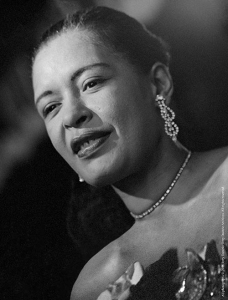 Billie Holiday on stage at Sugar Hill