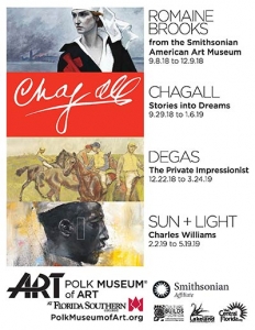 Polk Museum of Art ad with Smithsonian Affiliate logo at bottom right.