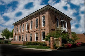 Two story brick building